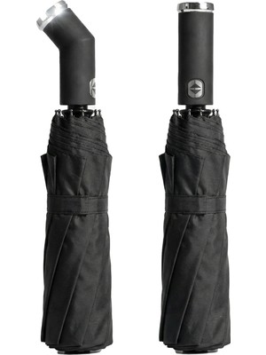 Rüzgara Dayanıklı Tam Otomatik LED Işıklı 10 Telli Şemsiye