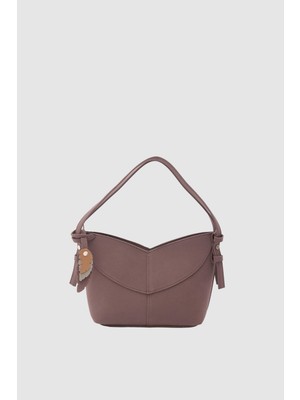 Shule Bags Low Asimetrik Süet Çapraz Çanta Kahve