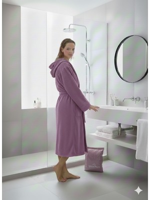 Dizayn Ev Tekstil Kapşonlu Bornoz