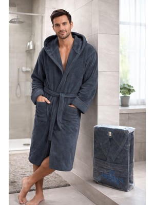 Dizayn Ev Tekstil Kapşonlu Bornoz