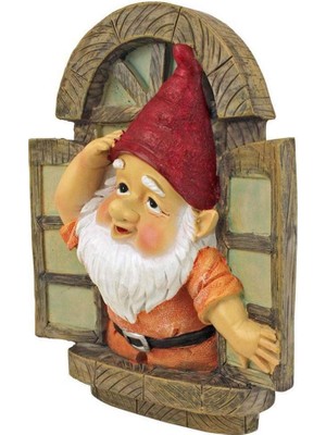 Shop A Way Design Toscano Knothole-Cüceler, Hoş Geldiniz, Ağaç Figürleri: Pencere Cüce