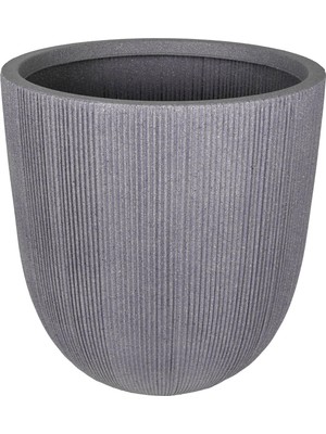 Shop A Way Herdekora Oval Iç ve Dış Mekan Saksı Gri Büyük Boy 44X44X44,5 Cm.