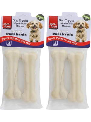 Shop A Way Beyaz Pres Kemik 12,5 Santimetre 2'li 100 Gram Köpek Ödül Maması 2li Paket