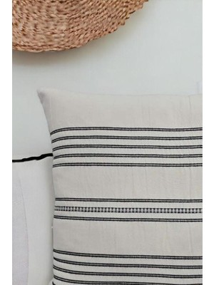 Shop A Way Asdiva Buldan Dokuma Bohem TASARIM%100 Pamuklu 45X45CM Kırlent Kılıfı Krem Bej