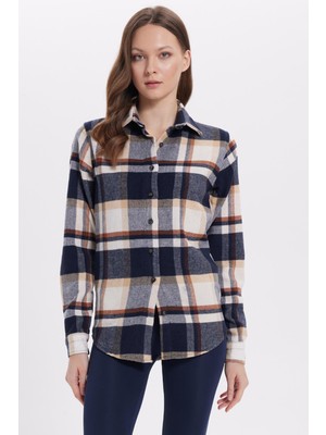 Tudors Kadın Oversize Geniş Kesim Oduncu Ekose Gömlek