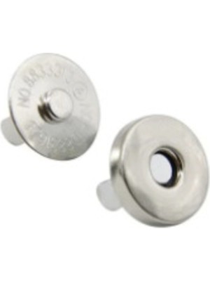 Orhan Çanta Örgü Çantaya Mıknatıslı Çıtçıt Gümüş Renk 10’lu Paket