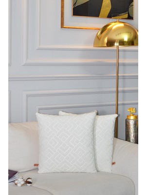 Bir Home Evita Jakar Özel Tasarım 2'li Dekoratif Kırlent Kılıfı 43X43 cm