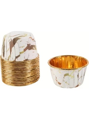 Layfhex Metalik Fırına Girebilen Muffin Cupcake Kap Kek Kalıbı Kabı Kapsülü 24 Adet 5x4