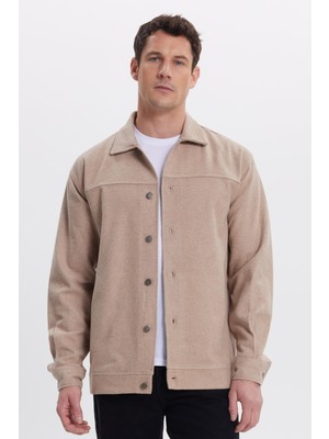 Tudors Erkek Relax Fit Rahat Kesim Yandan Flota Cep Oduncu Taş Kaşe Ceket Mont Gömlek