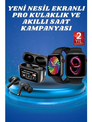 Uygun Sepetim Ekranlı Yeni Nesil Pro Kulaklık ve Akıllı Saat Kampanyası Kulak Içi Mikrofonl - UY002F-6CIV3