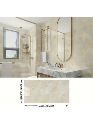 Moresun Buğz Sarı Mermer Desenli Alüminyum Plastik Duvar Stickerı