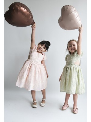 ministok Anabel Su Yeşili Cut Out Detaylı Kız Çocuk Elbise