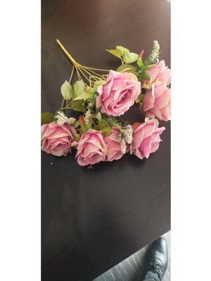 Rüzgar Çiçekcilik 45 cm 7 Kafalı Gül Kurusu Gül Demeti Demeti