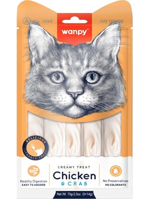 Braventa Collection Wanpy Ton Balığı&somon 5X14 gr Likit Kedi Ödülü