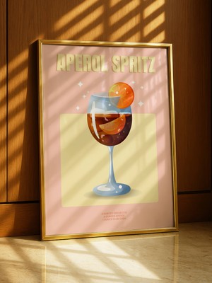 Fuart.Co Işıltılı Spritz Dijital Baskı Poster (Çerçevesiz) Kofu