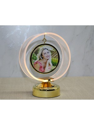 Flamex Kişiye Özel Fotoğraf Alanlı Yuvarlak LED Çerçeve