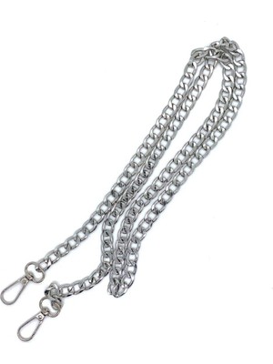 Orhan Çanta Gümüş Metal Zincir Çanta Sapı Kadın Aksesuar 1.20 cm Uzunlukta Şık Tasarım