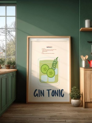 Fuart.Co Ferahlatan Gin Dijital Baskı Poster (Çerçevesiz) Kofu