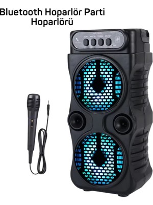 Flamex LED Parti Işıklı Bluetooth Hoparlör