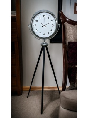 Zentime Krom Standart Tripod Ayaklı Saat