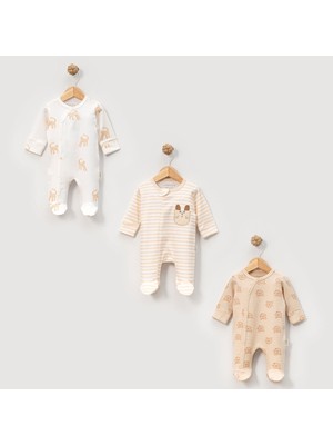 Lovemaxx 1050LV – Tıgre Doux Kaplan Desenli 3’lü Bebek Tulum Seti