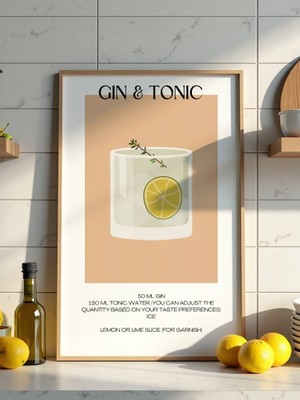 Fuart.Co Sade Gin Tonic Dijital Baskı Poster (Çerçevesiz) Kofu