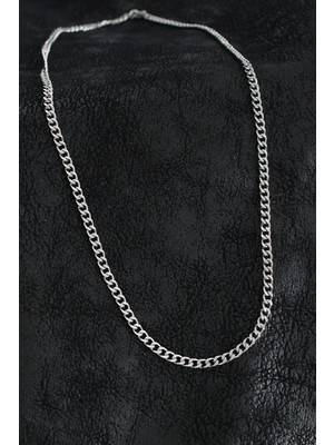 Maarketim 316L Çelik Klasik Zincir Model Gümüş Renk Erkek Kolye