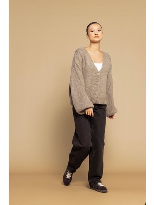 Nisan Triko Oversize Triko Hırka