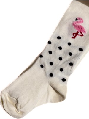 Kız Bebek Flamingo Desenli Külotlu Çorap 3-4 Yaş