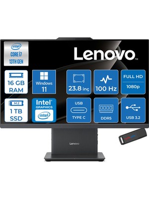 Lenovo Ideacentre Aıo 24IRH9 Intel Core I7-13620H 4.9ghz 16GB Ddr5 1tb SSD 23.8" Fhd (1920X1080) IPS 250NITS 100Hz 99% Srgb WIN11PRO All-In-One Bilgisayar F0HN00E6TRP03+ZETTAÇANTA