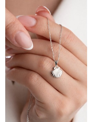 Çekirdek Jewelry 925 Ayar Gümüş Istiridye Kolye