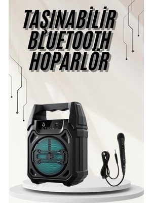 OEM Bluetooth Hoparlör LED Işıklı Taşınabilir Kablosuz Speaker Uzun Pil Ömrü - ME0028-5XDGB4