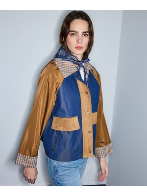 İpekyol Ekose desen mix mont IS1260012033089