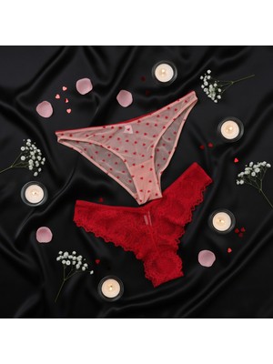 Bonbon Kadın 2 li Dantelli Slip Külot Set BB2158