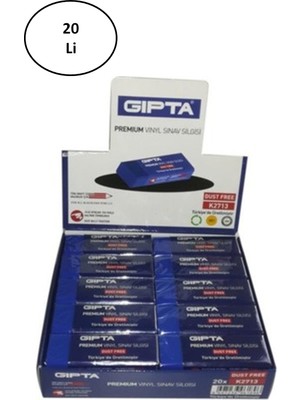 Gıpta 24 Lü Premium Sınav Silgisi Dust Free Mavi