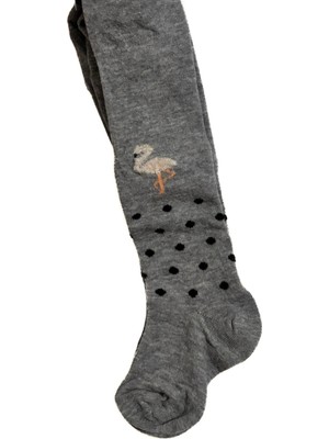 Kız Bebek Flamingo Desenli Külotlu Çorap 3-4 Yaş