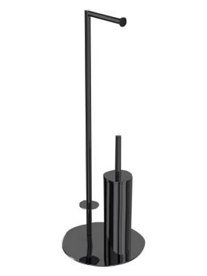 Bocchı Bocchi Ayaklı Tuvalet Kağıtlık ve Fırçalık Siyah 3055-0007-AB