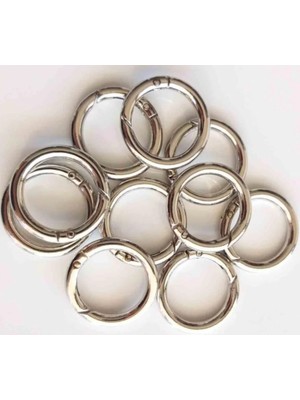 Orhan Çanta 1000 Adet Açılır Yaylı Yuvarlak Halka Gümüş