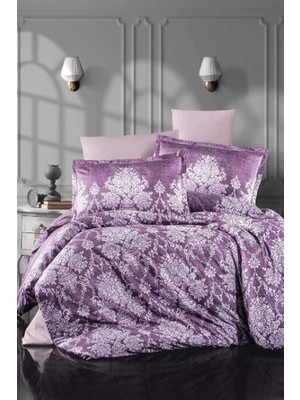 Bilfold Tek Kişilik Saten Nevresim Takımı Veroka V2 Mor