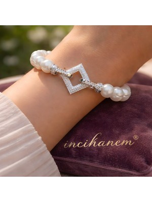 İncihanem Liner Gerçek Inci Bileklik 925 Ayar Gümüş Klips (Bilek Ölçünüze Göre Ayarlayıp Gönderiyorum)