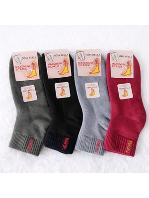 A&D Handmade Miss Bella Thermal Özel Dikiş Çorap (4lü Paket)