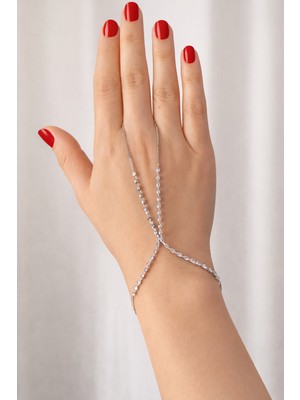 Ruby Touch Kırmızı Detaylı Işıltılı Şahmeran Bileklik