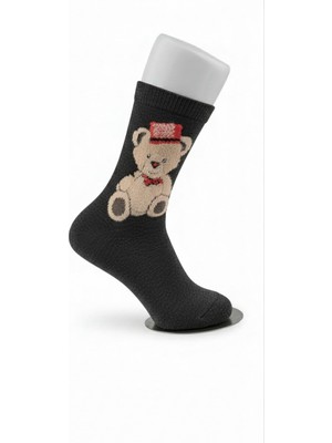 Kışlık Ayıcık Desenli Uzun Çorap Unisex