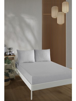 Zemira %100 Pamuk Çarşaf Takimi-Gri