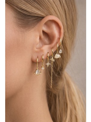 Asg 6’lı Kadın Çelik Küpe Seti