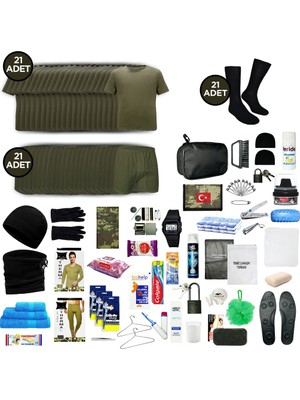 Askerimalzeme.com 21'li Kışlık Her Şey Dahil Havacı Bedelli Asker Seti