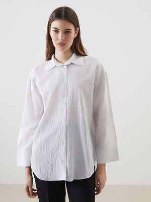 Lc Waikiki Yeni Sezon Çizgili Oversize Kadın Gömlek Tunik