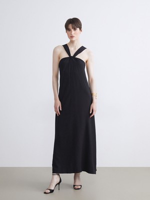 Lc Waikiki Yeni Sezon Halter Yaka Büzgülü Elbise