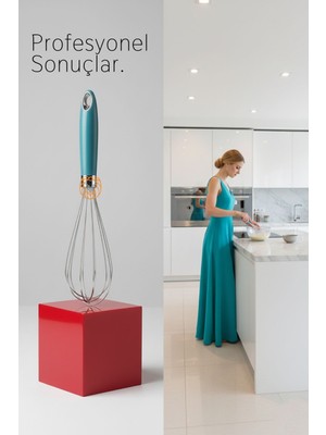 Transformacion Profesyonel Paslanmaz Çelik Çırpıcı, Ergonomik Mutfak Mikseri 28 cm Lara Soydan Koleksiyonu 722717