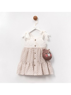 ministok Elena Çanta Aksesuarlı Askılı Kız Çocuk Elbise